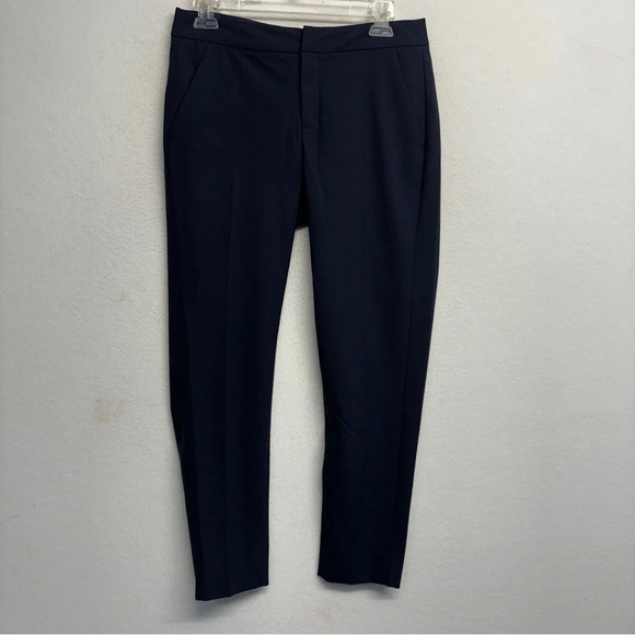 Everlane Slim Ankle Wool Stretch Trouser in Navy Blue Size 2 - Picture 2 of 8